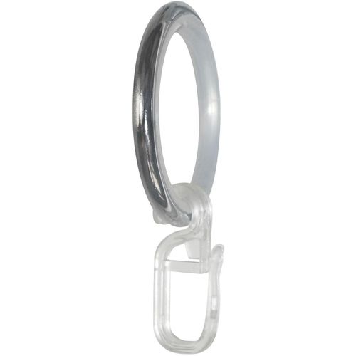 9002777124423 - Gardinenring GARESA Ring mit Haken Gardinenbefestigungen Gr 20 St grau (chromfarben) Gardinenringe für Durchmesser bis 20mm einfache Montage 9002777124423 - Gardinenring GARESA Ring mit Haken Gardinenbefestigungen Gr 20 St grau (chromfarben) Gardinenringe für Durchmesser bis 20mm einfache Montage