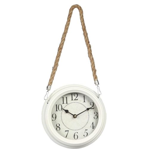 4050223847230 - Wanduhr Wanduhr Rope 22cm Wanduhren Gr B H T 22 cm x 22 cm x 4 cm weiß Wanduhren 4050223847230 - Wanduhr Wanduhr Rope 22cm Wanduhren Gr B H T 22 cm x 22 cm x 4 cm weiß Wanduhren