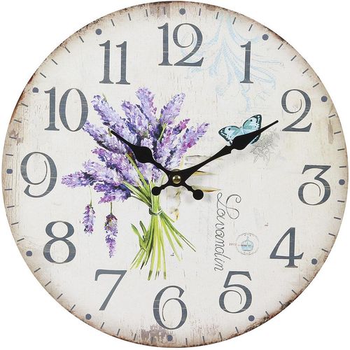 4050223846660 - Wanduhr Lavendel 28cm Wanduhren Gr B H T 28 cm x 28 cm x 35 cm bunt Wanduhren 4050223846660 - Wanduhr Lavendel 28cm Wanduhren Gr B H T 28 cm x 28 cm x 35 cm bunt Wanduhren