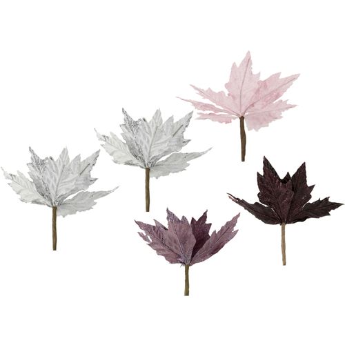 4019844793760 - Kunstblume IGEA Poinsettia bunt (silberfarben goldfarben rosa altrosa dunkelrot) B20cm H21cm L20cm Obermaterial 95% Polyester 5% Kunststoff Kunstpflanzen Kunstblume Dekoblume 5er Set