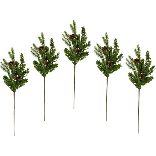 4019844793791 - Winterliche Kunstpflanze IGEA Kunstzweig künstlicher Zweig Weihnachtsdeko grün B18cm H48cm T6cm Kunststoff Kunstpflanzen mit echten Zapfen 5er Set grün natur 4019844793791 - Winterliche Kunstpflanze IGEA Kunstzweig künstlicher Zweig Weihnachtsdeko grün B18cm H48cm T6cm Kunststoff Kunstpflanzen mit echten Zapfen 5er Set grün natur