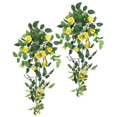4019844816391 - Kunstblume IGEA Künstlicher Rosenhänger gelb B30cm H74cm L11cm Polyester Kunstpflanzen Rosenranke Rosenbogen Rosen Blume Rosengirlande Deko Busch 4019844816391 - Kunstblume IGEA Künstlicher Rosenhänger gelb B30cm H74cm L11cm Polyester Kunstpflanzen Rosenranke Rosenbogen Rosen Blume Rosengirlande Deko Busch