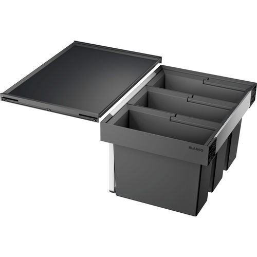 4020684651141 - Mülltrennsystem BLANCO Flexon II 60 3 schwarz B40cm H37cm T56cm Kunststoff Mülleimer Kunststoff Stahlblech 600 mm Untermass 4020684651141 - Mülltrennsystem BLANCO Flexon II 60 3 schwarz B40cm H37cm T56cm Kunststoff Mülleimer Kunststoff Stahlblech 600 mm Untermass