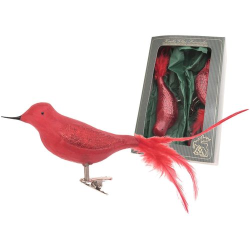 0024762242102 - Weihnachtsbaumklammer KREBS GLAS LAUSCHA Amsel Eislack unversilbert rot B6cm H6cm T17cm Glas Weihnachtsbaumschmuck Weihnachtsbaumklammern Glas mundgeblasen handgefertigt Glasvogel 0024762242102 - Weihnachtsbaumklammer KREBS GLAS LAUSCHA Amsel Eislack unversilbert rot B6cm H6cm T17cm Glas Weihnachtsbaumschmuck Weihnachtsbaumklammern Glas mundgeblasen handgefertigt Glasvogel