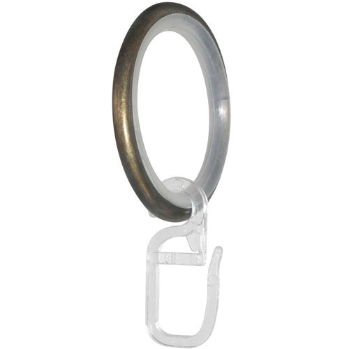 9002777124430 - Gardinenring GARESA Ring mit Haken Gardinenbefestigungen Gr 20 St goldfarben (antikmessingfarben) Gardinenringe für Durchmesser bis 20mm einfache Montage