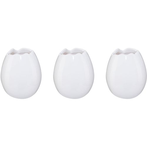 4064118141839 - Osterei CREATIV HOME BREAKS weiß H12cm Ø11cm Keramik Dekofiguren Frühjahrsdeko aus Keramik in zerbrochener Optik
