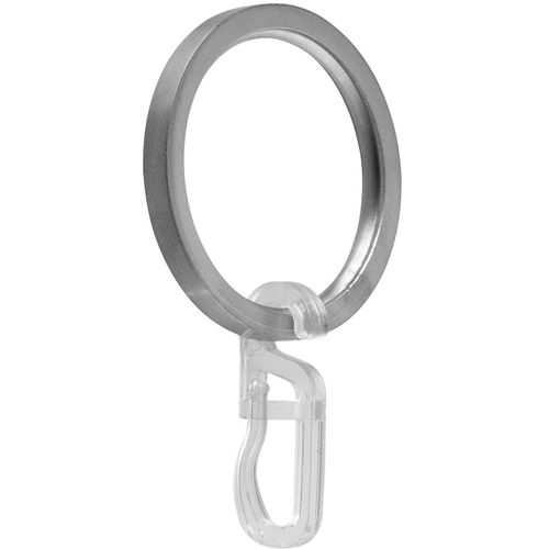 9002777124515 - Gardinenring GARESA Flachring mit Haken Gardinenbefestigungen Gr 20 St silberfarben Gardinenringe für Durchmesser bis 20mm einfache Montage