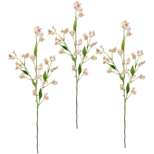 4019844782764 - Kunstblume IGEA Blütenzweig rosa (hellrosa) B30cm H105cm Obermaterial 98% Polyester 2% Kunststoff Kunstpflanzen 3er Set