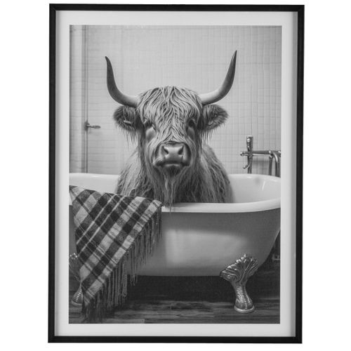 4064118323600 - Bild mit Rahmen CREATIV HOME Leinwandbild Kuh in Badewanne bunt (farbe rahmen schwarz farbe bild(er) bunt) B30cm H40cm T18cm Bilder mit Rahmen 4064118323600 - Bild mit Rahmen CREATIV HOME Leinwandbild Kuh in Badewanne bunt (farbe rahmen schwarz farbe bild(er) bunt) B30cm H40cm T18cm Bilder mit Rahmen