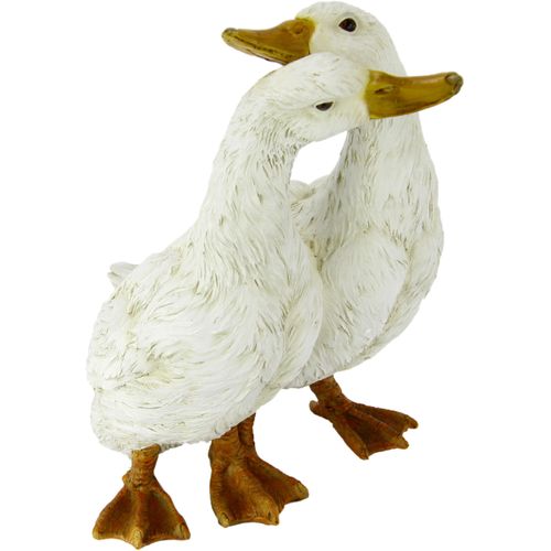 4019844728922 - Dekoobjekt IGEA Gänsepaar Dekofiguren Gr B H 18 cm x 27 cm weiß Weitere Weihnachtsdeko 2er Set 3 Küken Balkon Deko Wintergarten Teich Garten Tierfigur