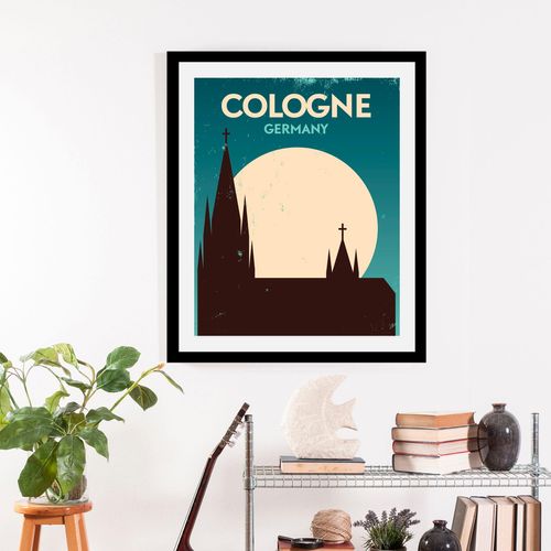 4067437345179 - Bild QUEENCE Cologne weiß (farbe rahmen schwarz farbe bild(er) weiß) B50cm H70cm Acrylglas Papier Holz Bilder gerahmt 4067437345179 - Bild QUEENCE Cologne weiß (farbe rahmen schwarz farbe bild(er) weiß) B50cm H70cm Acrylglas Papier Holz Bilder gerahmt