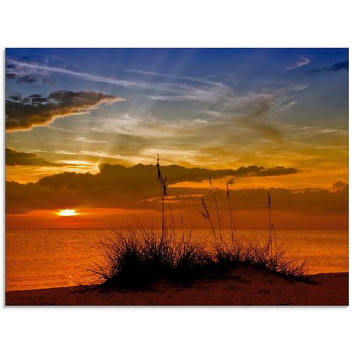 4058661663719 - Glasbild ARTLAND Herrlicher Sonnenuntergang Bilder Gr B H 60 cm x 45 cm Glasbild Sonnenaufgang & -untergang Querformat 1 St orange Bild Glasbild Glasbilder Bilder in verschiedenen Größen