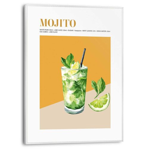 8714597662023 - Bild mit Rahmen REINDERS Mojito gelb (farbe bild(er) gelb) B30cm H40cm T16cm Holzwerkstoff Bilder