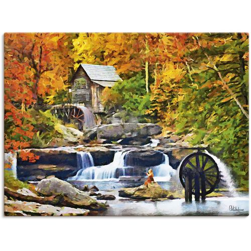 4062144706824 - Wandbild ARTLAND Amerikanische berühmte Mühle Bilder Gr B H 80 cm x 60 cm Leinwandbild Waldbilder Querformat 1 St orange Kunstdrucke als Alubild Leinwandbild Wandaufkleber oder Poster in versch Größen 4062144706824 - Wandbild ARTLAND Amerikanische berühmte Mühle Bilder Gr B H 80 cm x 60 cm Leinwandbild Waldbilder Querformat 1 St orange Kunstdrucke als Alubild Leinwandbild Wandaufkleber oder Poster in versch Größen
