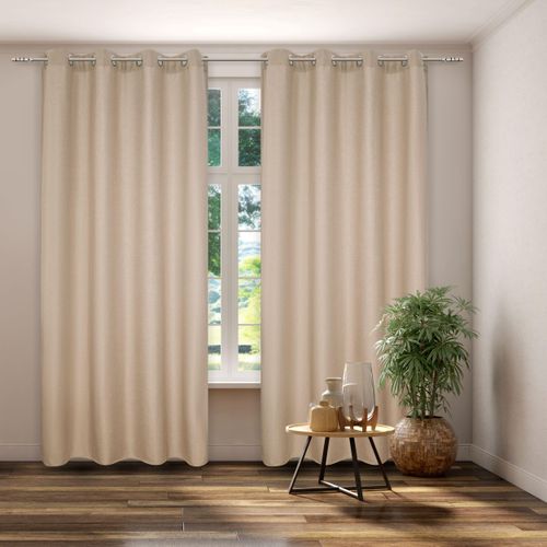 4016478991197 - Vorhang KUTTI Dimout Gardinen Gr 145 cm Ösen 140 cm beige (creme) Landhaus Gardinen Gardine blickdicht Verdunkelung Thermo isolierend einfarbig Bestseller 4016478991197 - Vorhang KUTTI Dimout Gardinen Gr 145 cm Ösen 140 cm beige (creme) Landhaus Gardinen Gardine blickdicht Verdunkelung Thermo isolierend einfarbig Bestseller