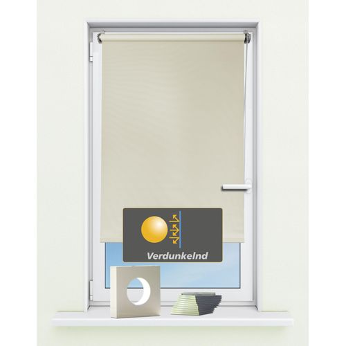 4250178715282 - Seitenzugrollo KUTTI Seitenzugrollo Luna verdunkelnd Klemmfix ohne Bohren Fixmaß Gr 1 beige (creme) B60cm H160cm Polyester Rollos Sichtschutz Sonnenschutz 4250178715282 - Seitenzugrollo KUTTI Seitenzugrollo Luna verdunkelnd Klemmfix ohne Bohren Fixmaß Gr 1 beige (creme) B60cm H160cm Polyester Rollos Sichtschutz Sonnenschutz