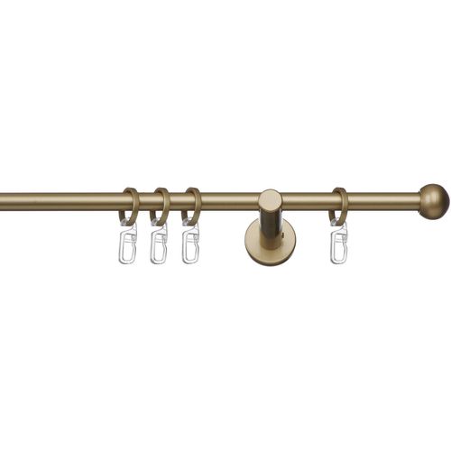 4042627049303 - Gardinenstange INDEKO Formentor Gr 1 gold (goldfarben messingfarben) L120cm Ø12mm Stahl Gardinenstangen Komplett-Set inkl Ringen und Montagematerial 4042627049303 - Gardinenstange INDEKO Formentor Gr 1 gold (goldfarben messingfarben) L120cm Ø12mm Stahl Gardinenstangen Komplett-Set inkl Ringen und Montagematerial