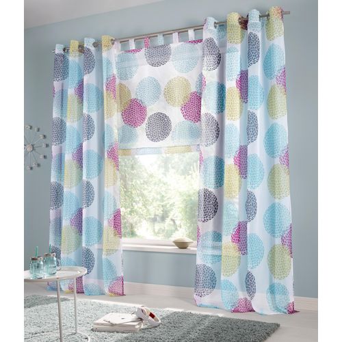 6941446601823 - Gardine MY HOME BELEM Gr 4 blau B140cm H245cm Polyester Polyester Gardinen 1 Schal Polyester Kreise 6941446601823 - Gardine MY HOME BELEM Gr 4 blau B140cm H245cm Polyester Polyester Gardinen 1 Schal Polyester Kreise