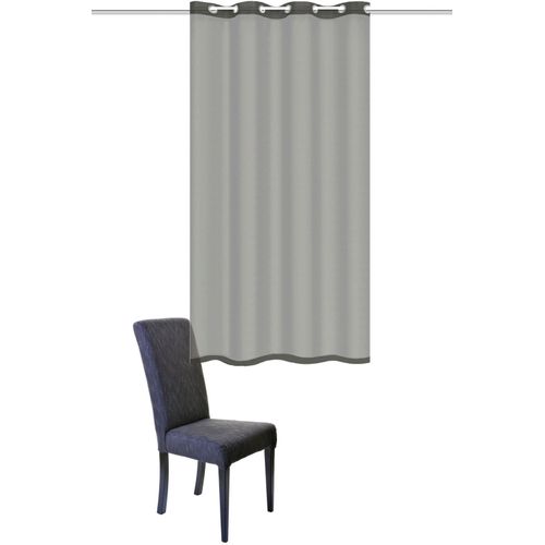 4056751475723 - Vorhang HOME BASICS DOLLY Gr 1 grau B140cm H145cm Voile Polyester Gardinen Ösenschal DOLLY 4056751475723 - Vorhang HOME BASICS DOLLY Gr 1 grau B140cm H145cm Voile Polyester Gardinen Ösenschal DOLLY