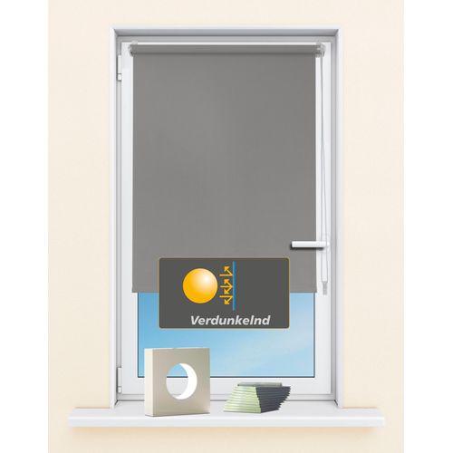 4250178715084 - Seitenzugrollo KUTTI Seitenzugrollo Luna verdunkelnd Klemmfix ohne Bohren Fixmaß Gr 1 grau (taupe) B60cm H160cm Polyester Rollos Sichtschutz Sonnenschutz 4250178715084 - Seitenzugrollo KUTTI Seitenzugrollo Luna verdunkelnd Klemmfix ohne Bohren Fixmaß Gr 1 grau (taupe) B60cm H160cm Polyester Rollos Sichtschutz Sonnenschutz