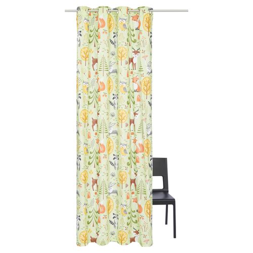 8966110117989 - Gardine LÜTTENHÜTT Waldtiere Gardinen Gr 145 cm Ösen 135 cm grün Landhaus Gardinen Gardine Nachhaltige Kindergardine halbtransparent einseitig bedruckt 8966110117989 - Gardine LÜTTENHÜTT Waldtiere Gardinen Gr 145 cm Ösen 135 cm grün Landhaus Gardinen Gardine Nachhaltige Kindergardine halbtransparent einseitig bedruckt