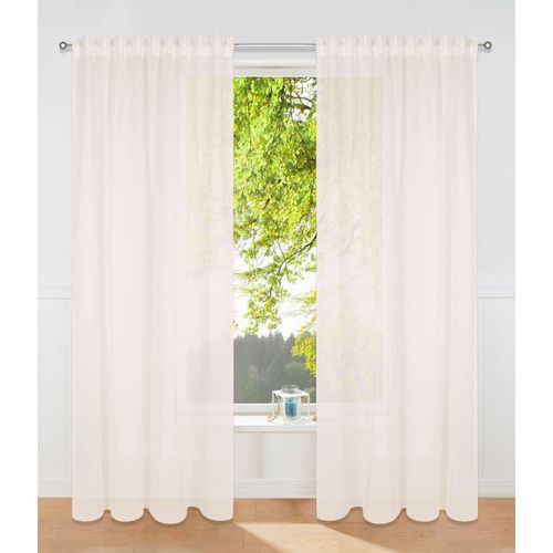 4067602829633 - Gardine MY HOME Dolly Gr 3 beige (creme) Gardinen 225cm Multifunktionsband 140cm Recyceltes Material transparent Polyester gewebt unifarben B140cm H225cm 4067602829633 - Gardine MY HOME Dolly Gr 3 beige (creme) Gardinen 225cm Multifunktionsband 140cm Recyceltes Material transparent Polyester gewebt unifarben B140cm H225cm