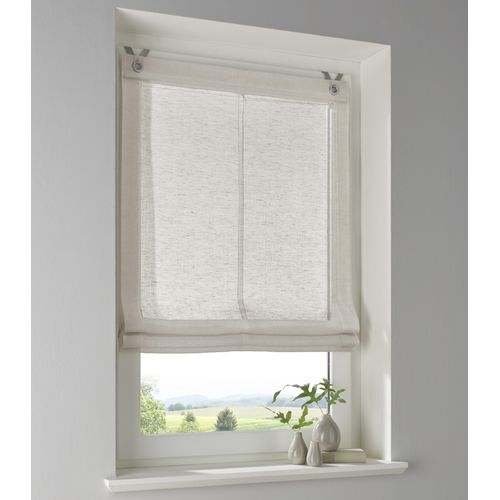 4016478985066 - Raffrollo KUTTI Brondby Gr 3 grau (taupe) B80cm H140cm Obermaterial 100% Polyester Raffrollos Leinenoptik lichtfilternd Edelstahlhaken 4016478985066 - Raffrollo KUTTI Brondby Gr 3 grau (taupe) B80cm H140cm Obermaterial 100% Polyester Raffrollos Leinenoptik lichtfilternd Edelstahlhaken