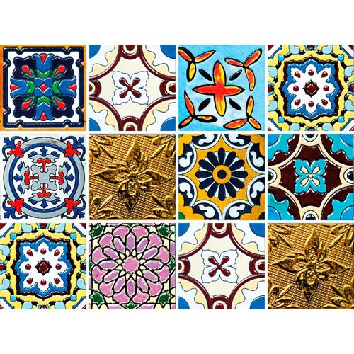 4049009665472 - Fliesenaufkleber QUEENCE Muster IV bunt (gelb rot blau braun gold) B15cm H15cm T01cm Fliesenaufkleber Stickerfliesen selbstklebend Sticker 12er Set 4049009665472 - Fliesenaufkleber QUEENCE Muster IV bunt (gelb rot blau braun gold) B15cm H15cm T01cm Fliesenaufkleber Stickerfliesen selbstklebend Sticker 12er Set