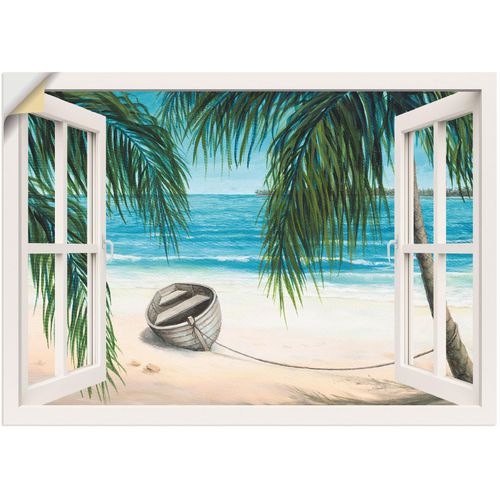 4057738619864 - Wandbild ARTLAND Fensterblick - Karibik Bilder Gr B H 130 cm x 90 cm Wandaufkleber - Vinyl Fensterblick 1 St weiß Bild Poster Bilder als Leinwandbild Wandaufkleber oder in versch Größen 4057738619864 - Wandbild ARTLAND Fensterblick - Karibik Bilder Gr B H 130 cm x 90 cm Wandaufkleber - Vinyl Fensterblick 1 St weiß Bild Poster Bilder als Leinwandbild Wandaufkleber oder in versch Größen
