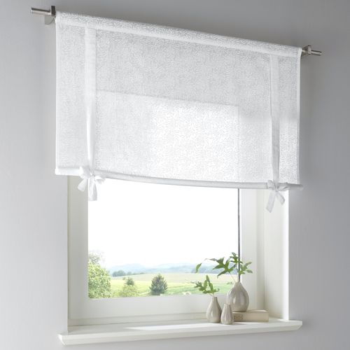 4016478045821 - Raffrollo KUTTI Lille Gr 1 weiß B45cm H100cm Obermaterial 100% Baumwolle Raffrollos Baumwolle Voile Raffgardine Schleife 4016478045821 - Raffrollo KUTTI Lille Gr 1 weiß B45cm H100cm Obermaterial 100% Baumwolle Raffrollos Baumwolle Voile Raffgardine Schleife