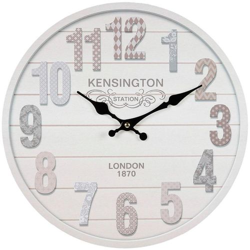 4050223847247 - Wanduhr Kensington 28cm Wanduhren Gr B H T 28 cm x 28 cm x 1 cm beige Wanduhren