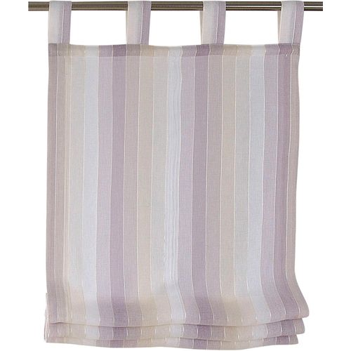 4016478991395 - Raffrollo KUTTI Claire Gr 4 lila (flieder) B100cm H140cm Obermaterial 100% Polyester Raffrollos gestreift Webstreifen Polyester Schlaufengardine