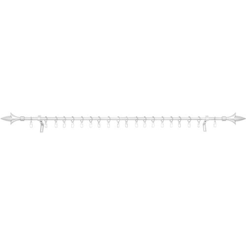 4250434106502 - Gardinenstange ORIGINAL Lilie Gardinenstangen Gr L 130 cm - 240 cm Ø 16 mm 1 läufig silberfarben Gardinenstangen Deckenmontage 4250434106502 - Gardinenstange ORIGINAL Lilie Gardinenstangen Gr L 130 cm - 240 cm Ø 16 mm 1 läufig silberfarben Gardinenstangen Deckenmontage