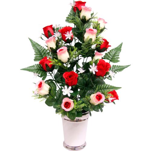 4019844635183 - Kunstpflanze IGEA Rosen Kunstpflanzen Gr B H 33 cm x 65 cm 1 St rot (rot weiß) Kunstpflanze Künstliche Zimmerpflanzen Kunstpflanzen 4019844635183 - Kunstpflanze IGEA Rosen Kunstpflanzen Gr B H 33 cm x 65 cm 1 St rot (rot weiß) Kunstpflanze Künstliche Zimmerpflanzen Kunstpflanzen