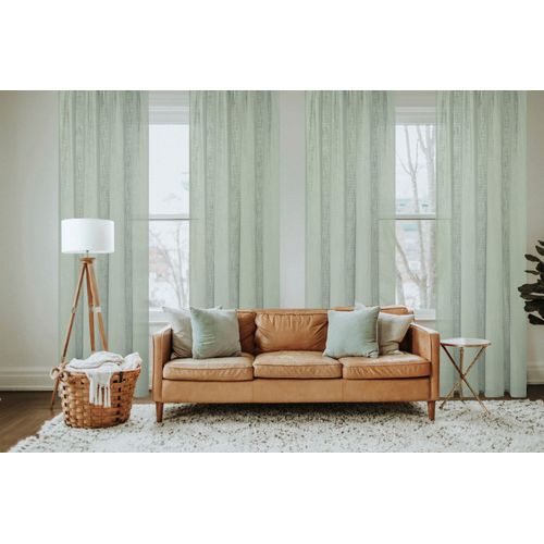 4056751465632 - Vorhang HOME BASICS SOFTY 2er Pack Gr 1 grün B140cm H160cm Polyester Gardinen 2er Pack Ösenschal SOFTY Uni 4056751465632 - Vorhang HOME BASICS SOFTY 2er Pack Gr 1 grün B140cm H160cm Polyester Gardinen 2er Pack Ösenschal SOFTY Uni