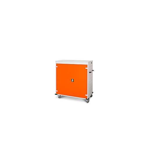 0010101462874 - Laptopwagen mit Ladefunktion 2-Punkt-Verriegelung Feststellbremse 30 Fächer B 1310 x T 500 x H 1250 orange 0010101462874 - Laptopwagen mit Ladefunktion 2-Punkt-Verriegelung Feststellbremse 30 Fächer B 1310 x T 500 x H 1250 orange