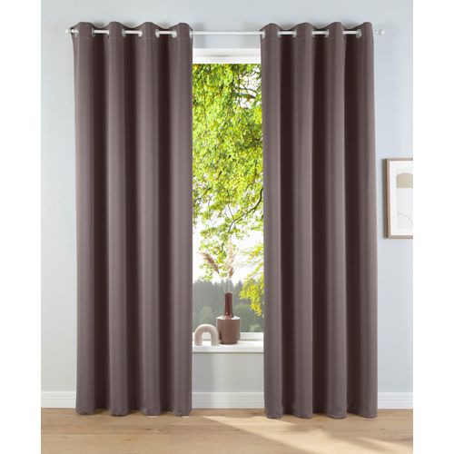 6943755941447 - Verdunkelungsvorhang MY HOME Solana Gardinen Gr 145 cm Ösen 140 cm grau (kitt) Ösen Gardine 2-er Set Breite 140 cm einfarbig 6943755941447 - Verdunkelungsvorhang MY HOME Solana Gardinen Gr 145 cm Ösen 140 cm grau (kitt) Ösen Gardine 2-er Set Breite 140 cm einfarbig