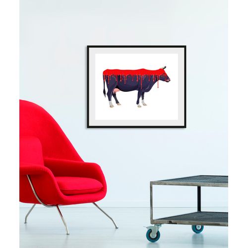 4049009842255 - Bild QUEENCE Bloody Cow Bilder Gr B H 40 cm x 30 cm Wandbild Kuh Querformat 1 St rot Bild Kunstdruck Bilder mit Rahmen 4049009842255 - Bild QUEENCE Bloody Cow Bilder Gr B H 40 cm x 30 cm Wandbild Kuh Querformat 1 St rot Bild Kunstdruck Bilder mit Rahmen