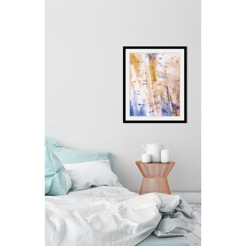 4049009848028 - Bild QUEENCE Louis Bilder Gr B H 40 cm x 50 cm Wandbild Abstrakt Hochformat 1 St goldfarben Bild Kunstdruck Bilder mit Rahmen