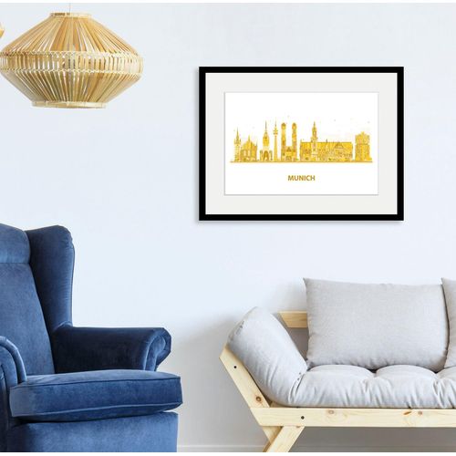 4049009839453 - Bild QUEENCE Munich Goldstadt Bilder Gr B H 70 cm x 50 cm Wandbild Städte Querformat 1 St goldfarben Bild Kunstdruck Bilder mit Rahmen 4049009839453 - Bild QUEENCE Munich Goldstadt Bilder Gr B H 70 cm x 50 cm Wandbild Städte Querformat 1 St goldfarben Bild Kunstdruck Bilder mit Rahmen
