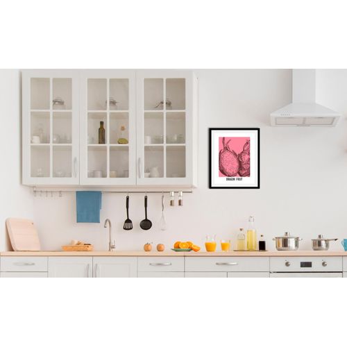 4067437334128 - Bild QUEENCE Dragon Fruit Bilder Gr B H 40 cm x 50 cm Wandbild Hochformat 1 St rosa Kunstdrucke gerahmt