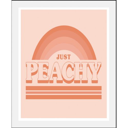 4067437346978 - Bild QUEENCE Just Peachy Bilder Gr B H 40 cm x 50 cm Wandbild Schriftzüge Hochformat 1 St orange Kunstdrucke gerahmt