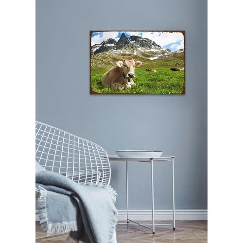 4067437341478 - Metallbild QUEENCE Kuhwiese Bilder Gr B H 45 cm x 30 cm Metallbild Schriftzüge Querformat 1 St braun Metallbilder Stahlschilder 4067437341478 - Metallbild QUEENCE Kuhwiese Bilder Gr B H 45 cm x 30 cm Metallbild Schriftzüge Querformat 1 St braun Metallbilder Stahlschilder