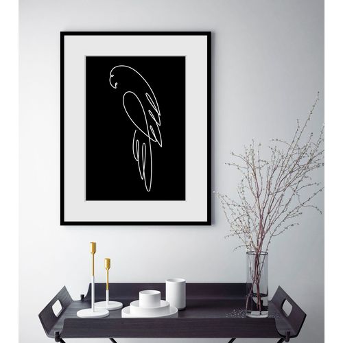4049009841487 - Bild QUEENCE Coco Bilder Gr B H 40 cm x 50 cm Wandbild Hochformat 1 St schwarz Bild Kunstdruck Bilder mit Rahmen
