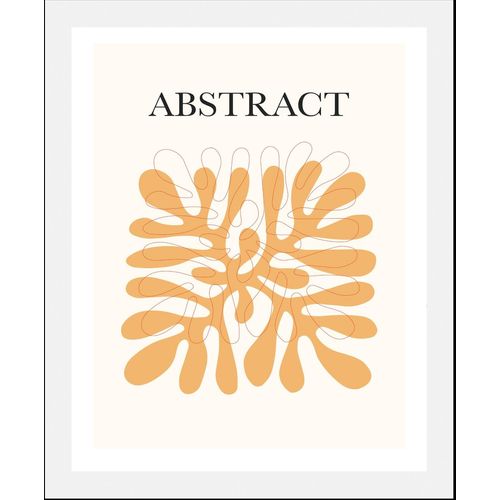 4067437337099 - Bild QUEENCE Abstract Bilder Gr B H 40 cm x 50 cm Wandbild Blumen Hochformat 1 St orange (orange beige) Kunstdrucke gerahmt