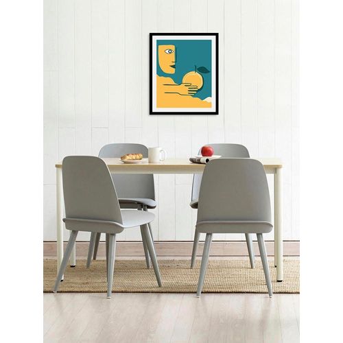 4067437335095 - Bild QUEENCE Foxy Bilder Gr B H 50 cm x 70 cm Wandbild Hochformat 1 St gelb (gelb blau) Kunstdrucke gerahmt 4067437335095 - Bild QUEENCE Foxy Bilder Gr B H 50 cm x 70 cm Wandbild Hochformat 1 St gelb (gelb blau) Kunstdrucke gerahmt