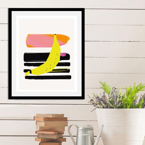4067437335187 - Bild QUEENCE Fanni Bilder Gr B H 50 cm x 70 cm Wandbild Hochformat 1 St gelb Kunstdrucke gerahmt