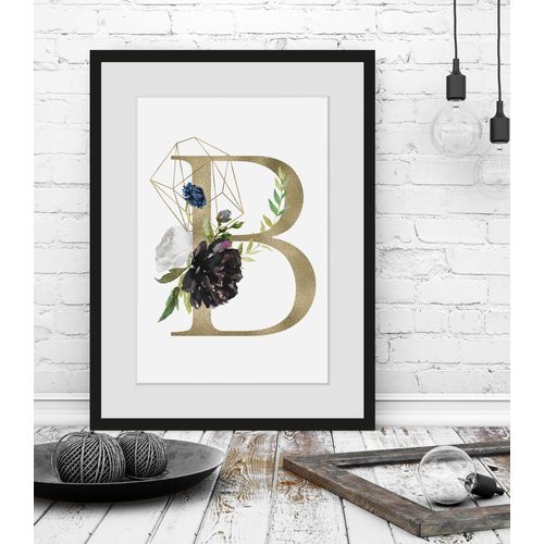 4049009836971 - Bild QUEENCE B Bilder Gr B H 40 cm x 50 cm Wandbild Hochformat 1 St goldfarben Bild Kunstdruck Bilder mit Rahmen