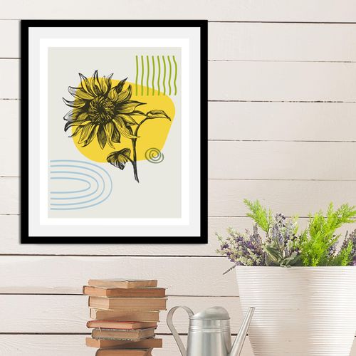 4067437336733 - Bild QUEENCE Sunflower Bilder Gr B H 40 cm x 50 cm Wandbild Blumen Hochformat 1 St bunt (schwarz grün gelb blau) Kunstdrucke gerahmt 4067437336733 - Bild QUEENCE Sunflower Bilder Gr B H 40 cm x 50 cm Wandbild Blumen Hochformat 1 St bunt (schwarz grün gelb blau) Kunstdrucke gerahmt