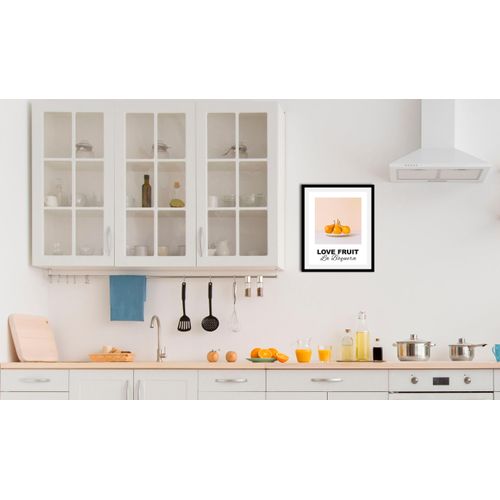 4067437335569 - Bild QUEENCE Love Fruit Bilder Gr B H 40 cm x 50 cm Wandbild Hochformat 1 St beige (beige gelb) Kunstdrucke gerahmt